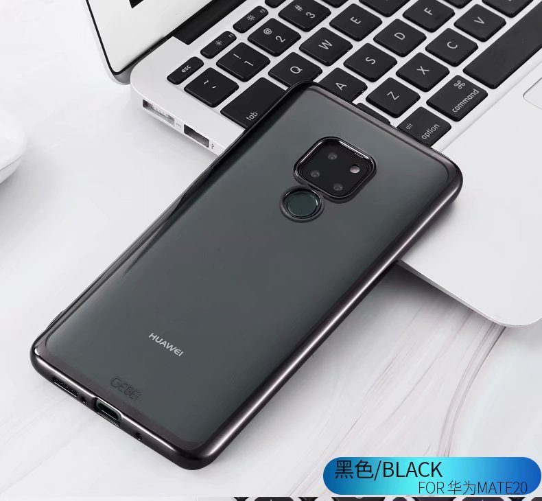 gebei适用华为mate20电镀手机壳mate 20pro保护套透明tpu裸感软壳