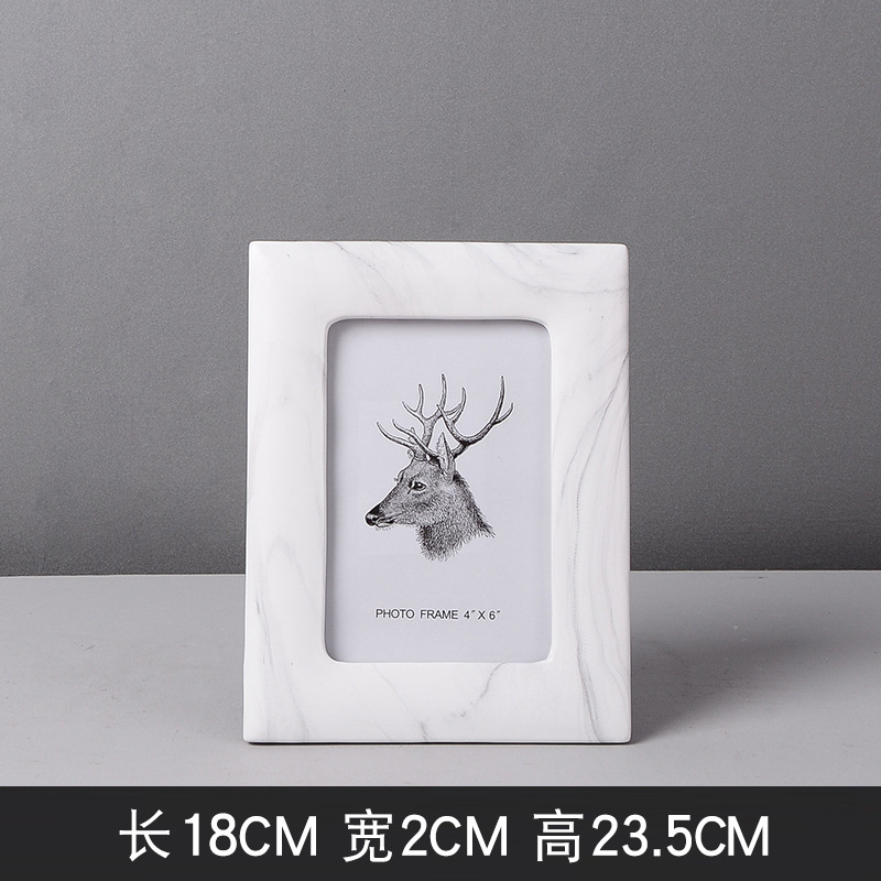 Nordic Ceramic Photo Frame Creative Showroom Soft Decoration Modern Minimalist Marbling Home Craft