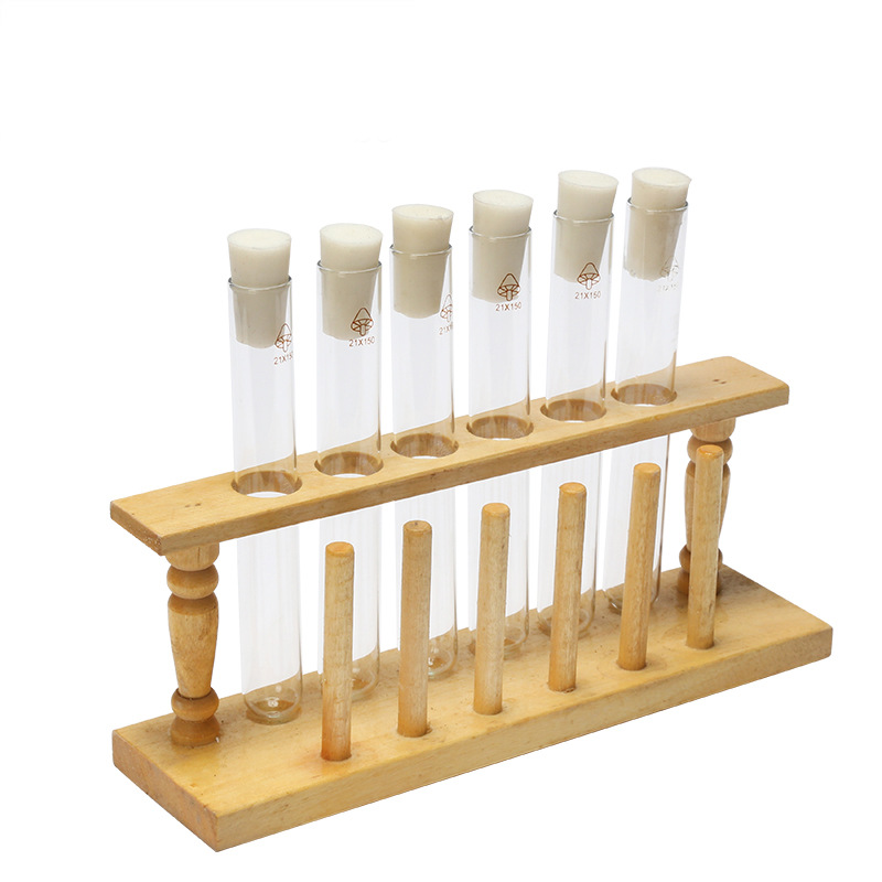 试管架木质6 8 10 12孔口径21mm 化学实验室玻璃试管器材教学仪器