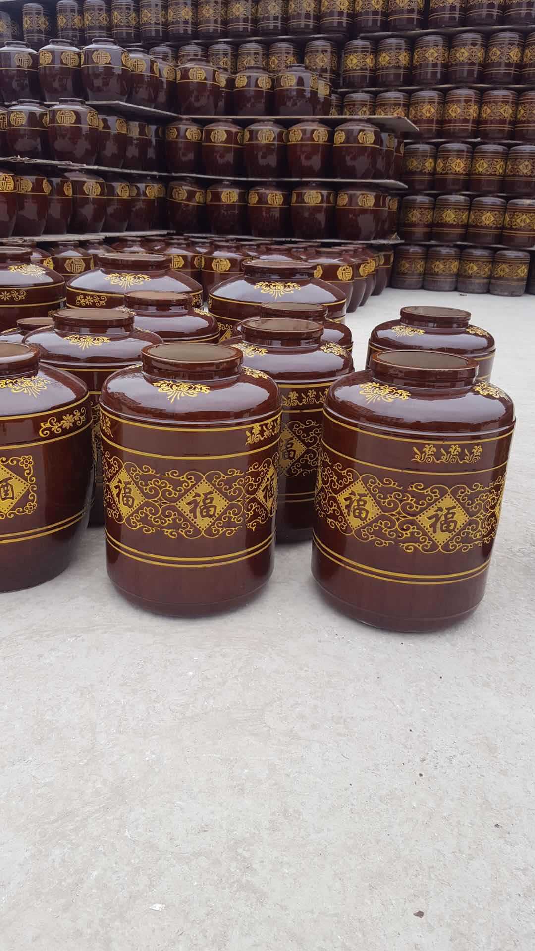 四川隆昌批发陶瓷酒坛子土陶酒坛100斤酒缸酒坛红釉酒坛子