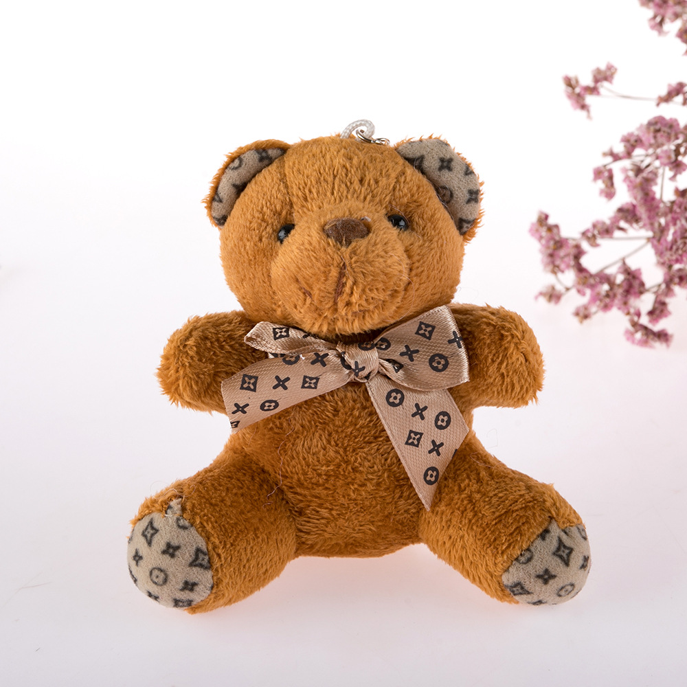 Cute Little Bear Keychain Girls' Bags Pendant Bow Tie Bear Pendant Little Bear Doll Wedding Throwing