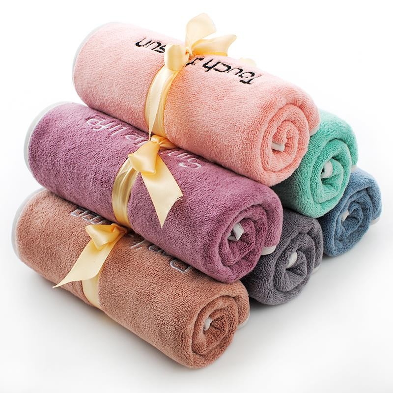 400克加厚纤维绣字毛巾干发巾青春派礼品毛巾柔软吸水现货