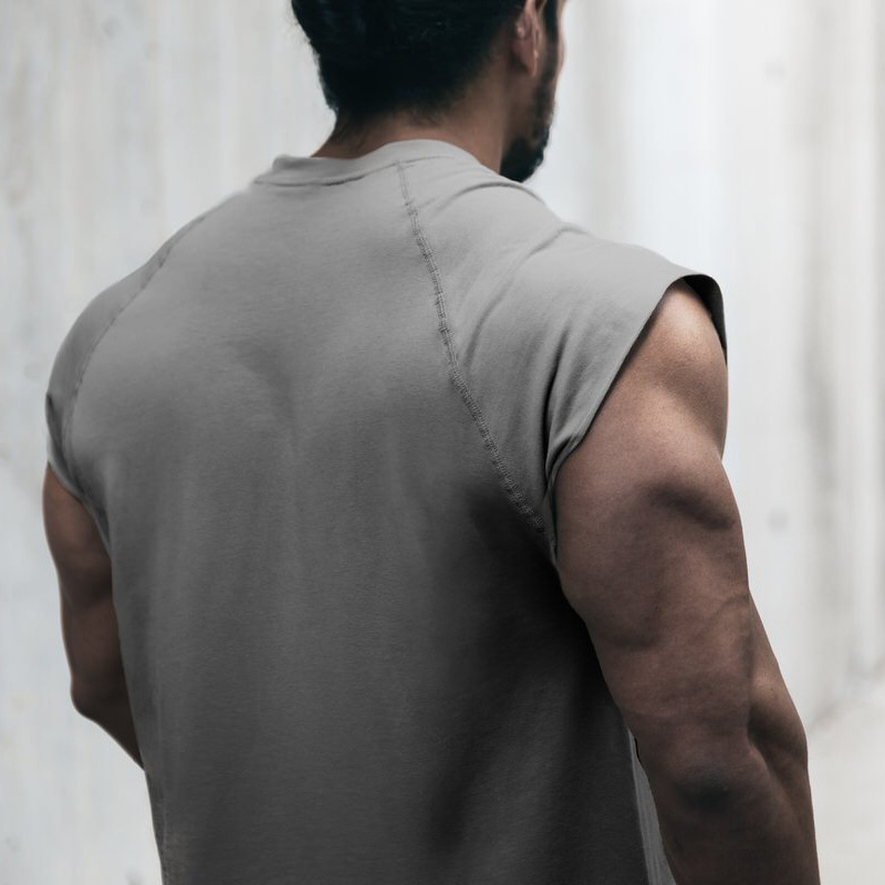 肌肉小子兄弟健身夏季运动休闲跑步锻炼篮球宽松棉质弹力坎肩背心