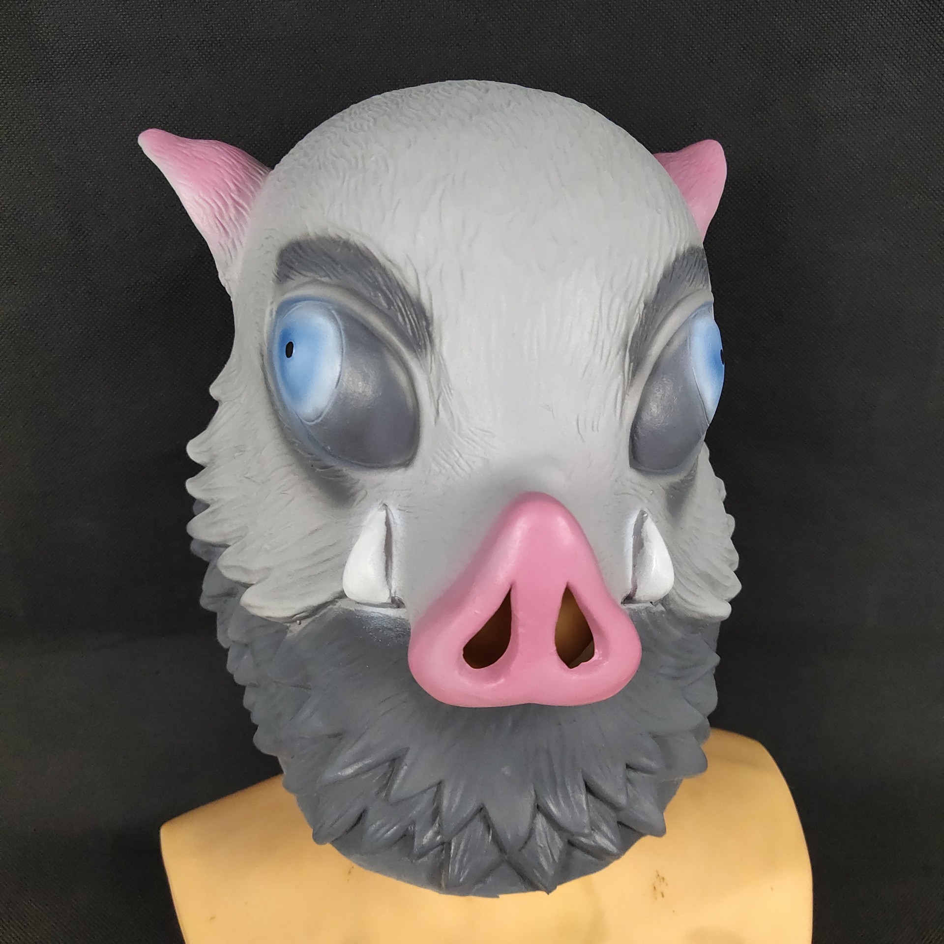 鬼灭之刃面具 万圣节恐怖动漫角色道具cosplay嘴平伊之助猪头面具
