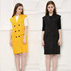 New Spring and Autumn Europe and America fashion Street beat Double-breasted suit coat personality Simplicity lady Vest New Spring and Autumn Europe and America fashion Street beat Double-breasted suit coat personality Simplicity lady Vest