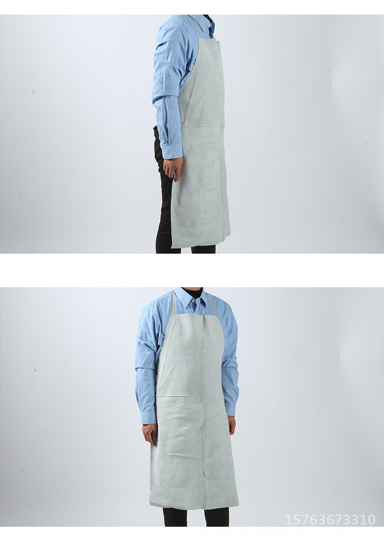 二层牛皮围裙耐磨防火花焊接围裙劳保防护围裙电焊工围裙