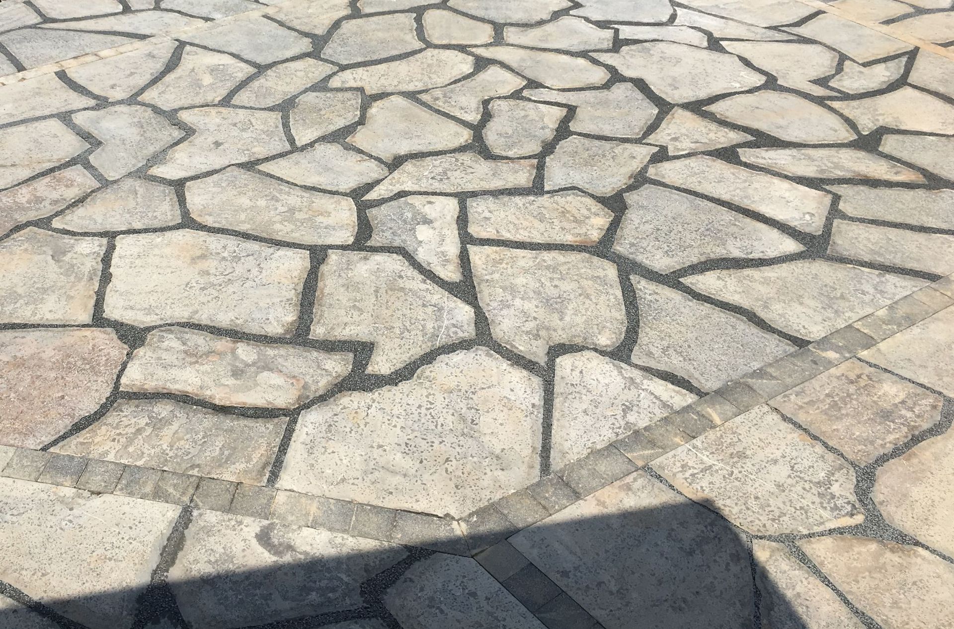 嘉祥青石板自然面地铺石广场砖防古石