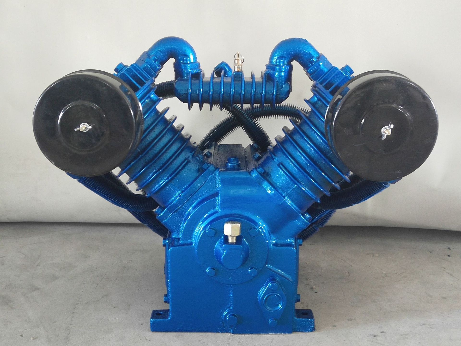 空压机泵头压缩机机头汽修木工气泵总成双缸两杠缸高压缸头配件