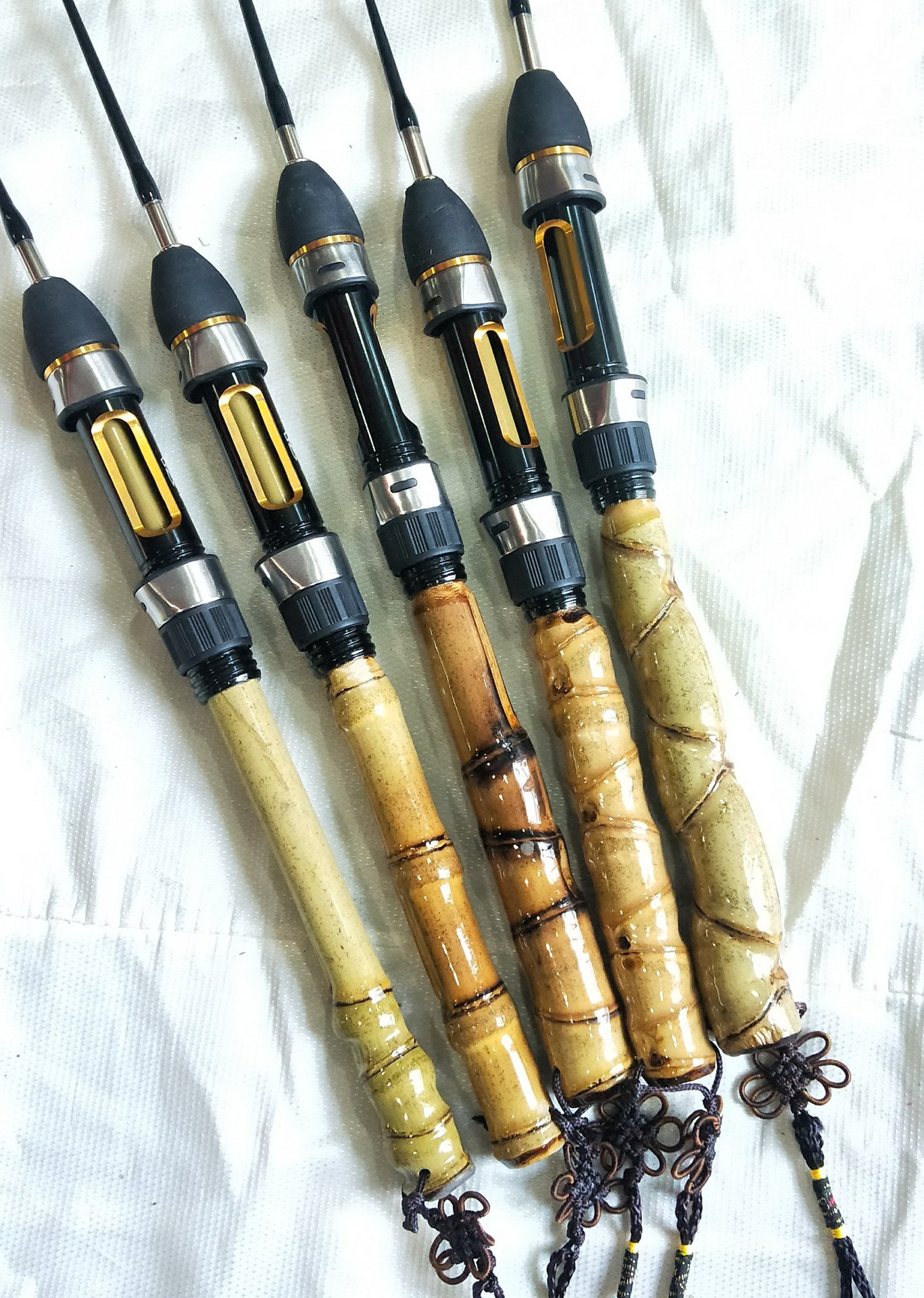 罗汉竹手把55cm大环钢环导眼冰钓竿冬钓竿矶杆小海竿渔具垂钓用