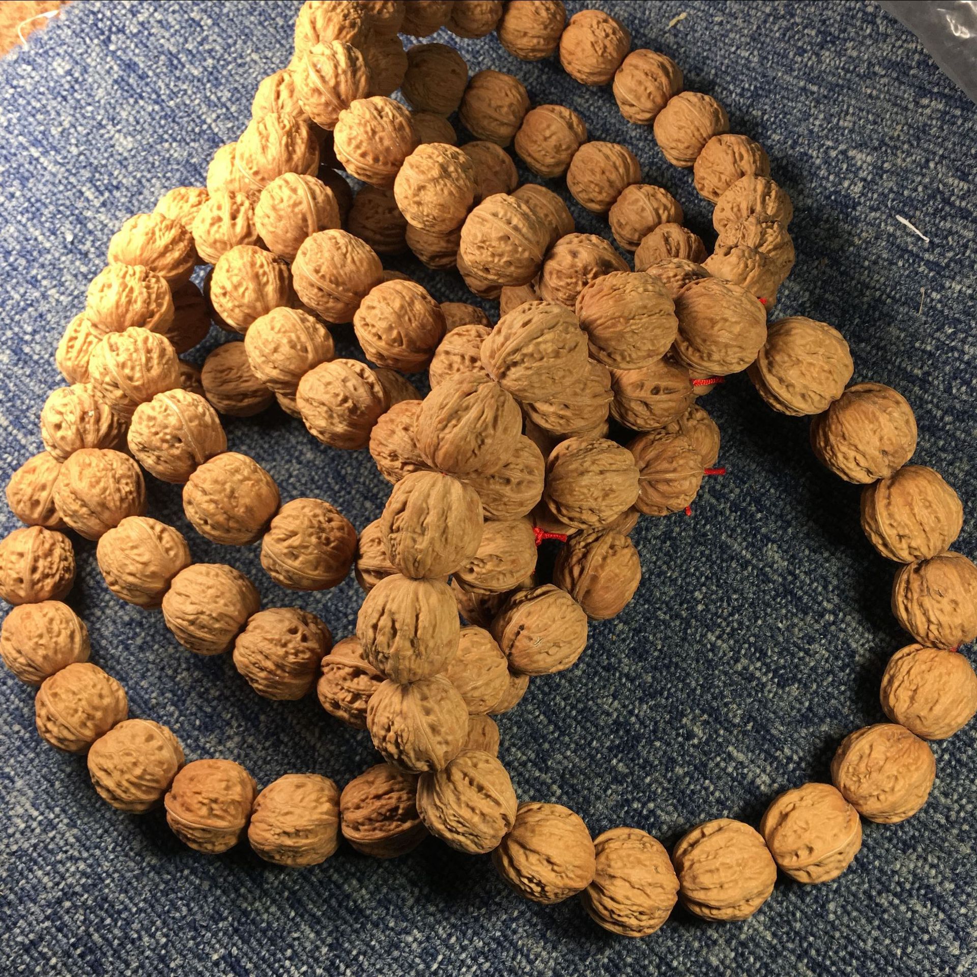 野生京八棱秋子小核桃手持 高密度粗纹 18颗 手串蛤蟆头26左右