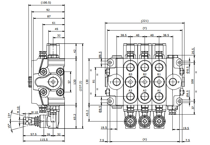 Italy Head Multiway Valve HC-D4/7 Seven-Joint Multiway Valve Hydrocontrol Rig Multiway Valve