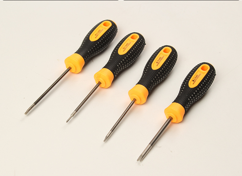 赛科异形螺丝刀改锥螺丝批十字1.5尖三角平三角2.3梅花t6u形2.
