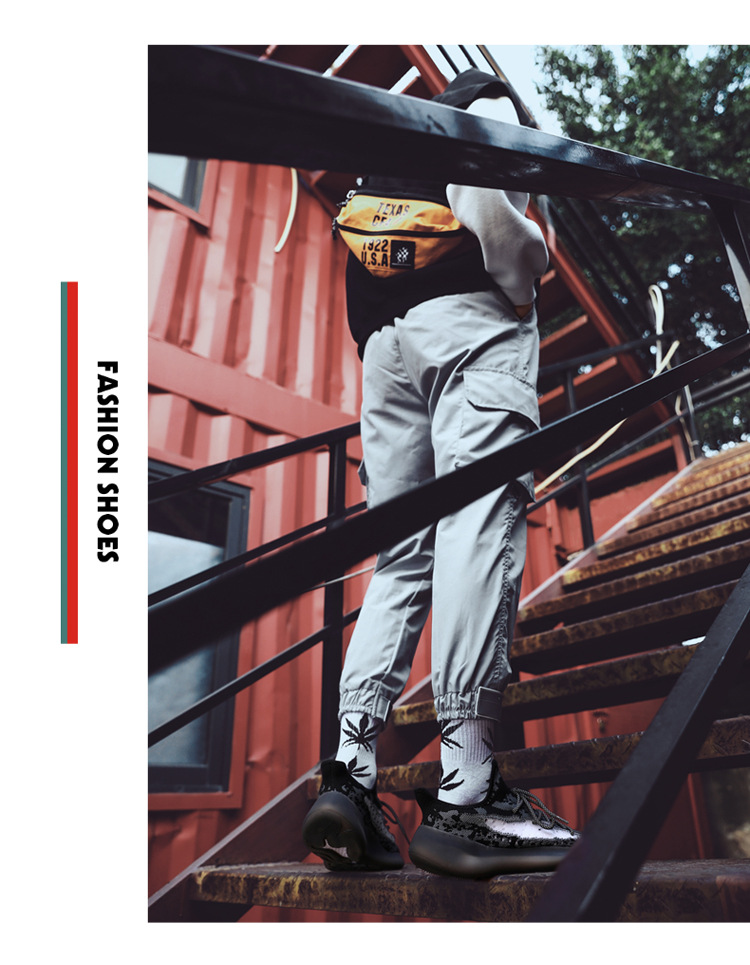 2019冬季新款鱼鳞椰子运动鞋350v3男鞋韩版夜光潮鞋莆田真爆厚底