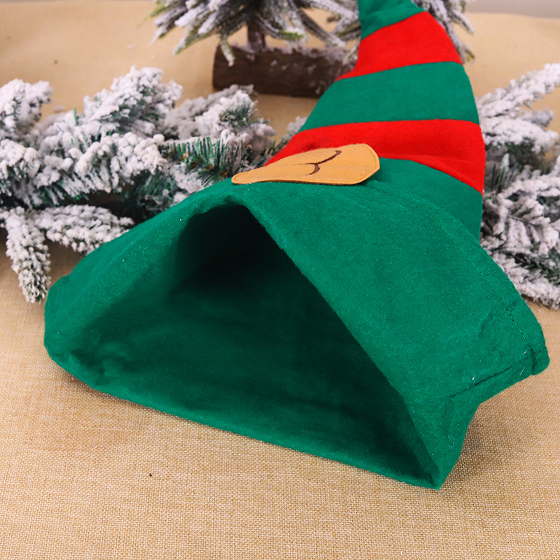 Christmas Party Decorations Elf Christmas Hat Christmas Elf Hat Clown Hat Ears Red Green Striped Hat