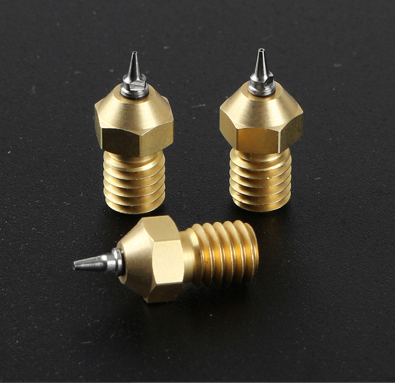 3d打印机配件1.75mm 0.2/0.3/0.5mm喷枪喷嘴用于v6加热块热端喷头
