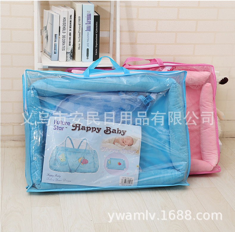 Factory Direct Sales Babies' Mosquito Net, Cartoon Mosquito Net Foreign Trade Cotton Baby Bed in Bed Newborn Uterus Bed Bionic