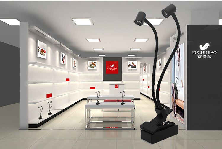 产地货源展柜无线夹子灯可移动软管聚光照明商用充电电池射灯批发