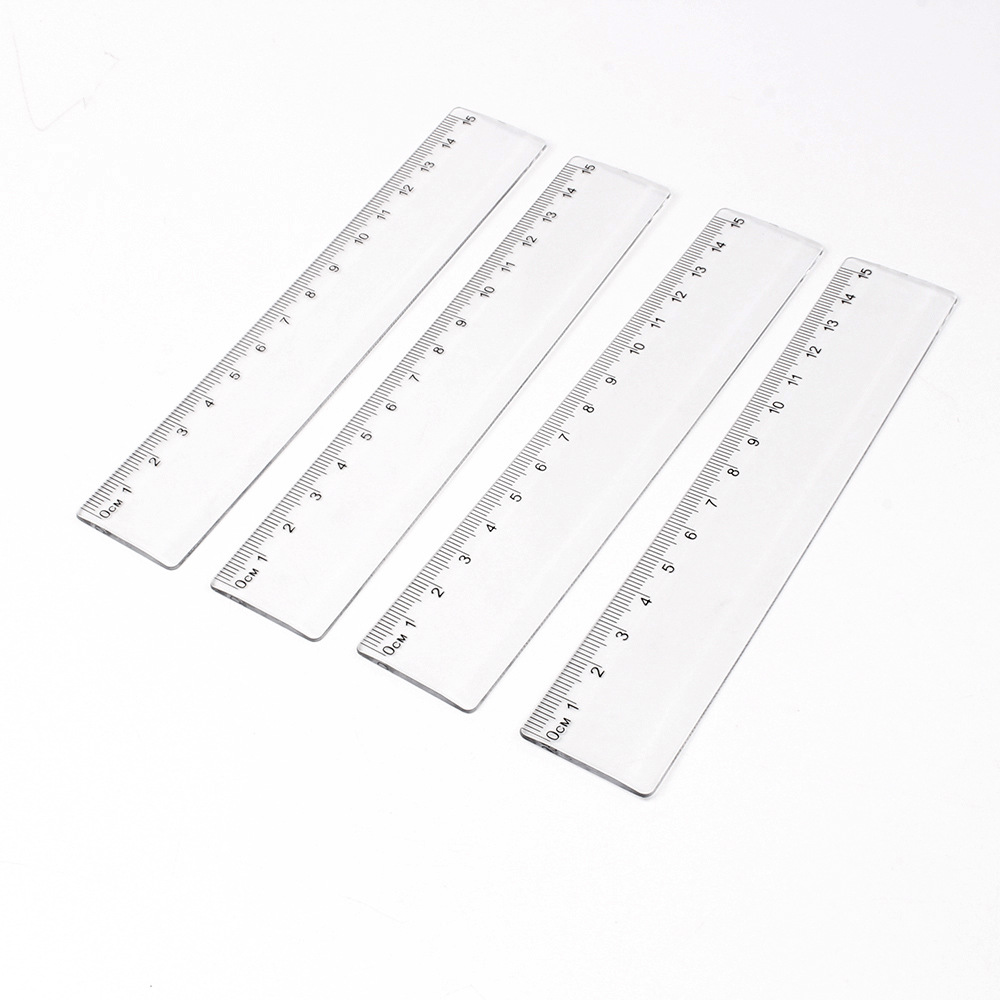 15cm单刻度无英寸塑料尺定制 型号学生尺子透明绘图测量工具