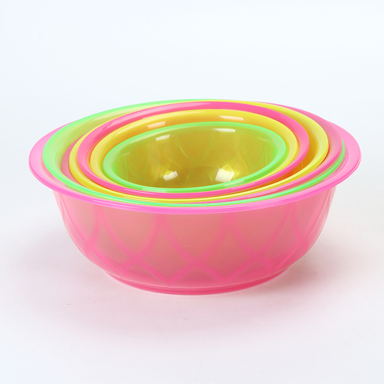 Plastic Basin Transparent Strawberry Basin Palm Basin Bait Bowl Small Washbasin Promotion One Yuan Two Yuan Store 0594