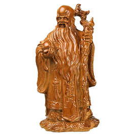 老寿星南极仙翁木雕雕像塑像礼品摆设品摆件实木雕刻人物像