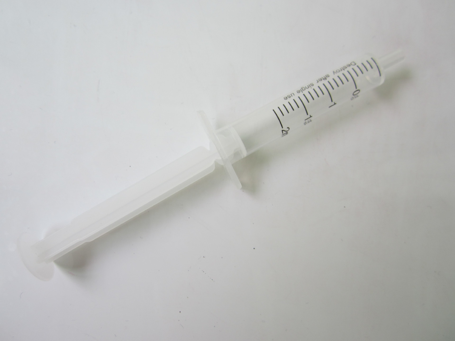 2ml二件式无胶塞无活塞毫升cc直口插口slip注射器针筒助推器