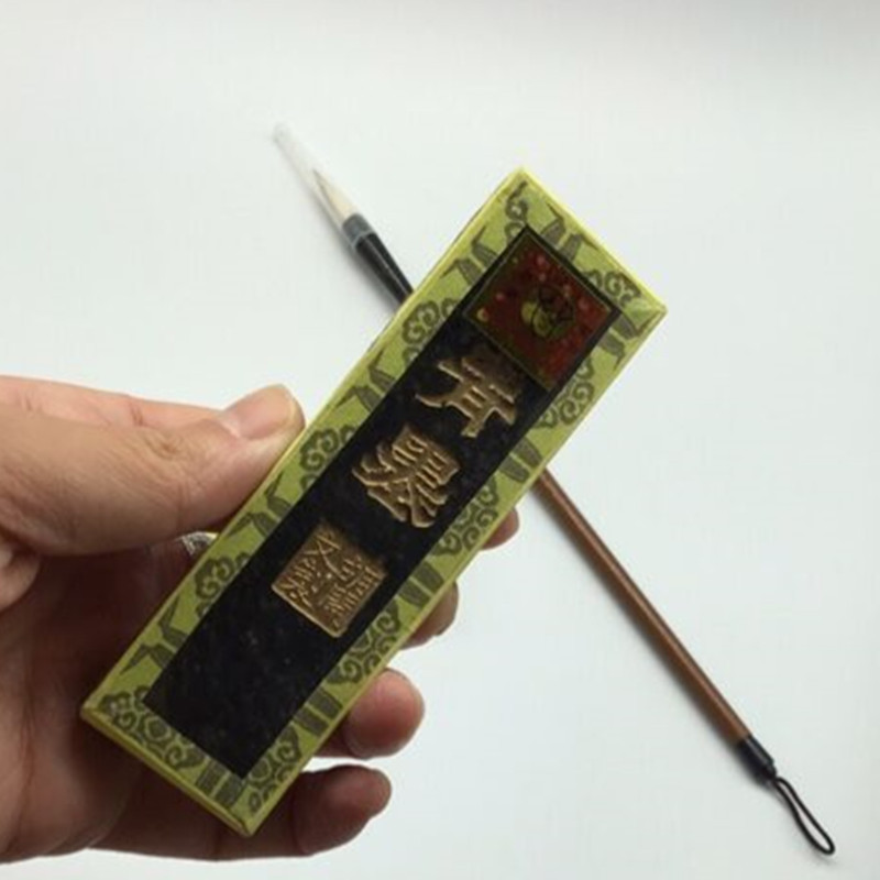 胡开文1两铁斋青墨墨条墨锭墨块 松烟毛笔研墨墨汁细腻不散墨块