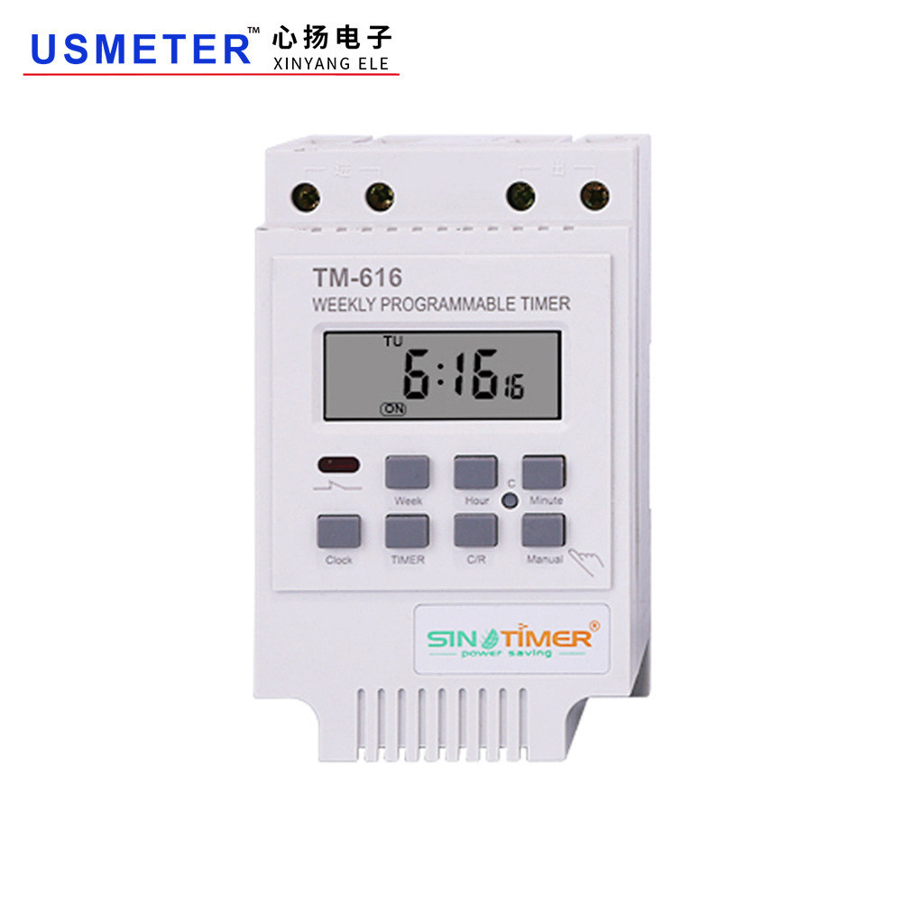 tm616 微电脑时控开关导轨安装17次时间控制器智能时间控制开关