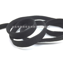 工厂现货10mm棉绳 黑色白色双层空芯扁绳 服装裤腰绳卫衣编织绳子