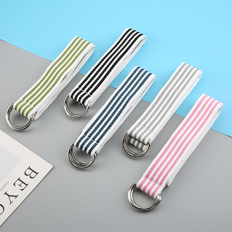 帆布腰带双环扣男女通用年轻人学生ins风韩版裤腰带d型扣装饰皮带