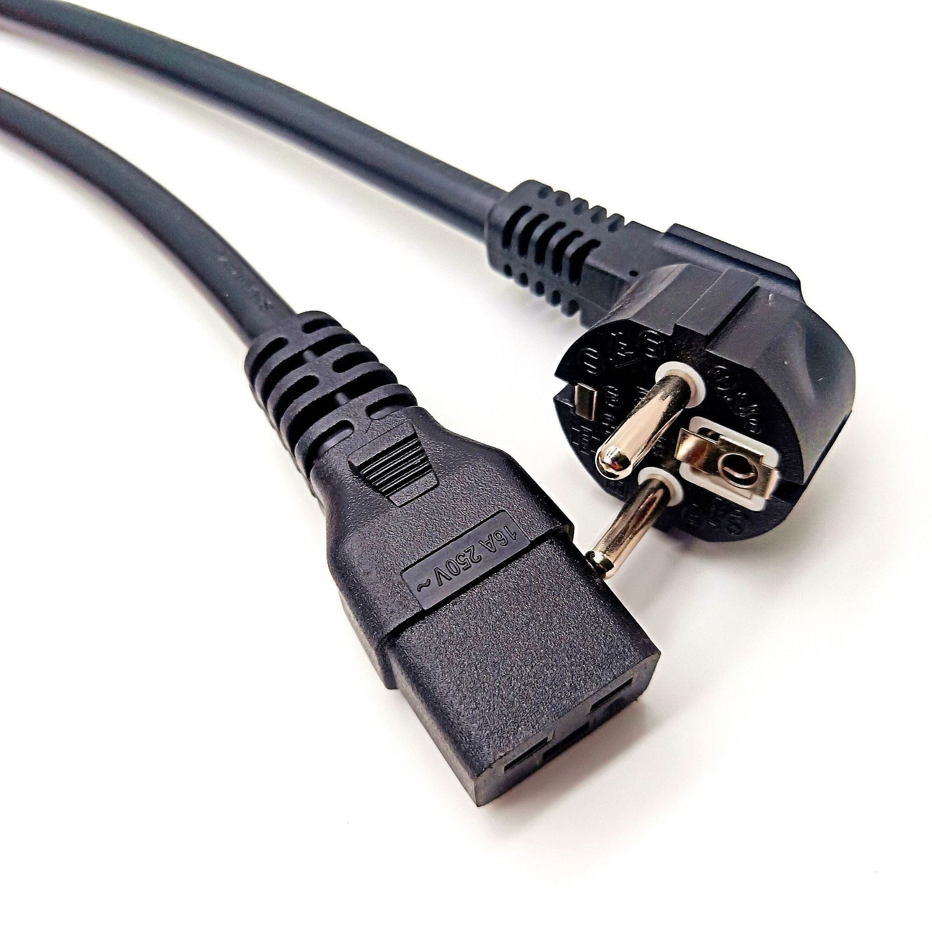 荐 欧规电源线插头 三芯欧标插头电源线 欧规欧标插头电源线转c19-阿