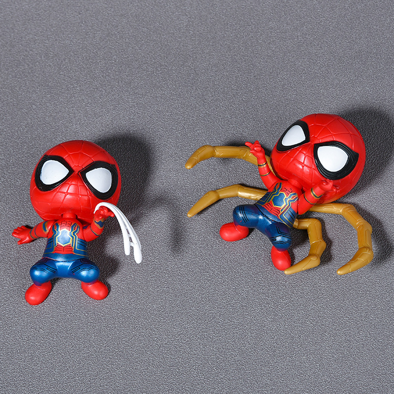 q版联盟4周边蜘蛛钢铁侠美国队长模型摆件手办人偶玩具