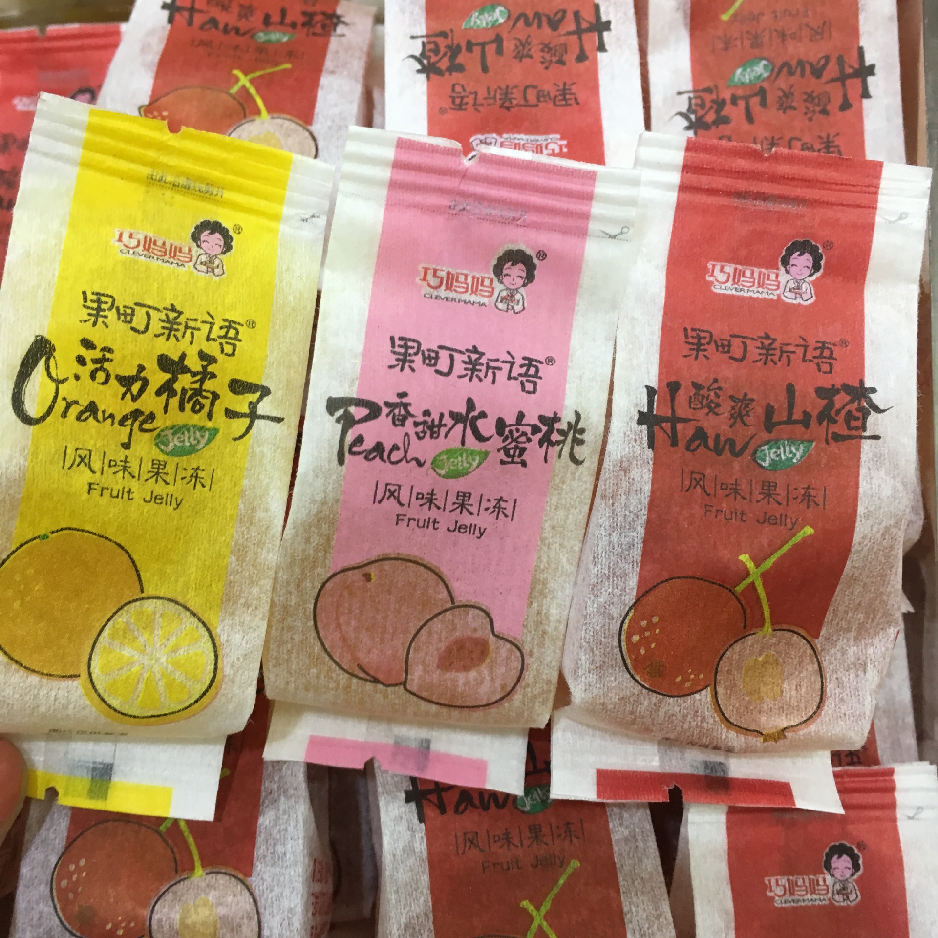 巧妈妈 纸包装果町新语风味果冻 纸包装果冻 一箱10斤