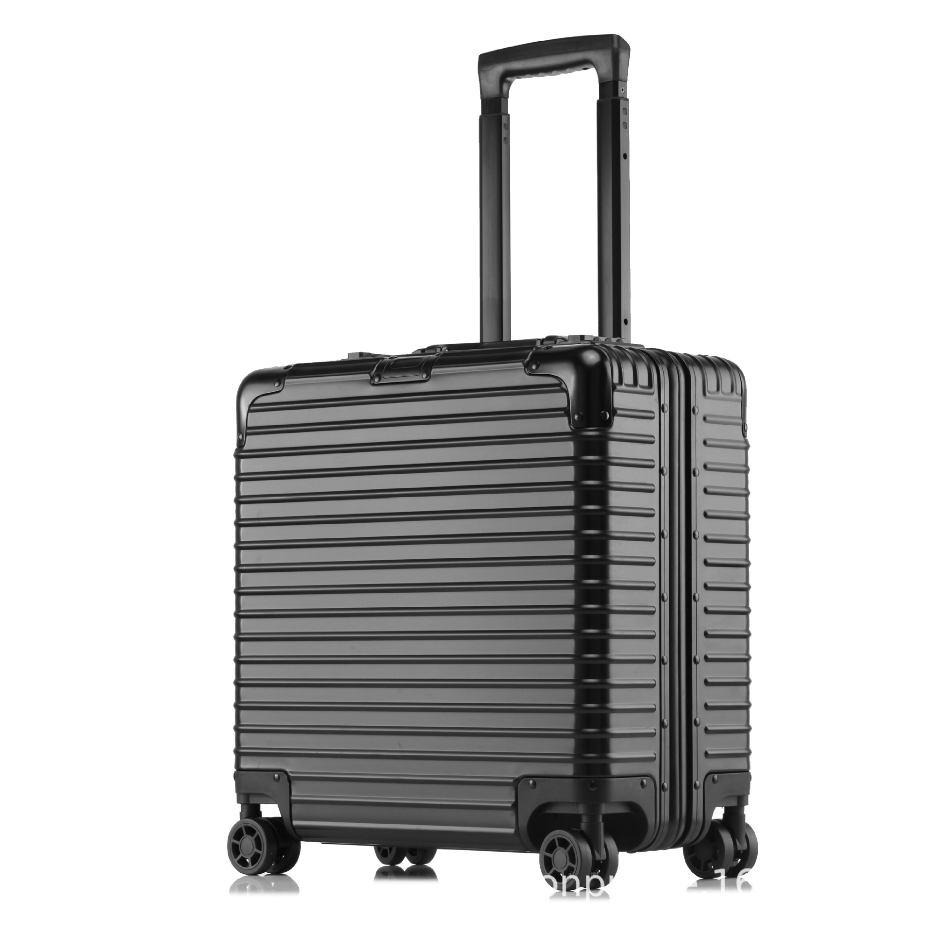 厂家直销 全铝铝合金拉杆箱 18寸登机旅行箱 密码锁万向轮行李箱