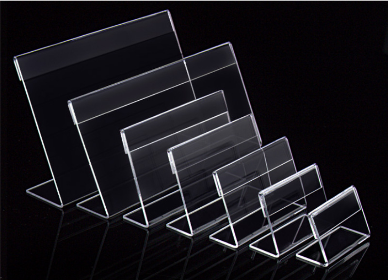 批发l型亚克力立牌 台卡签价格牌展示架 广告牌桌牌酒水牌定制