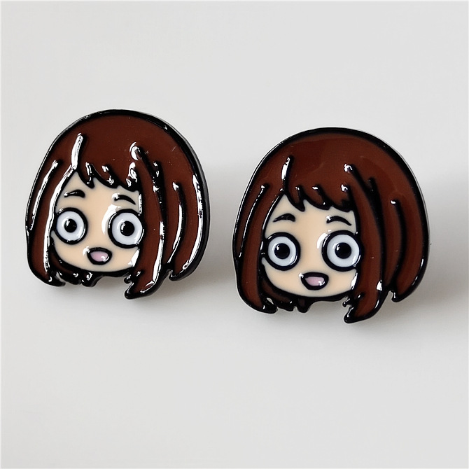 日本漫画鬼灭之刃一拳超人琦玉英雄学院 绿谷 爆豪胜己 耳钉耳饰