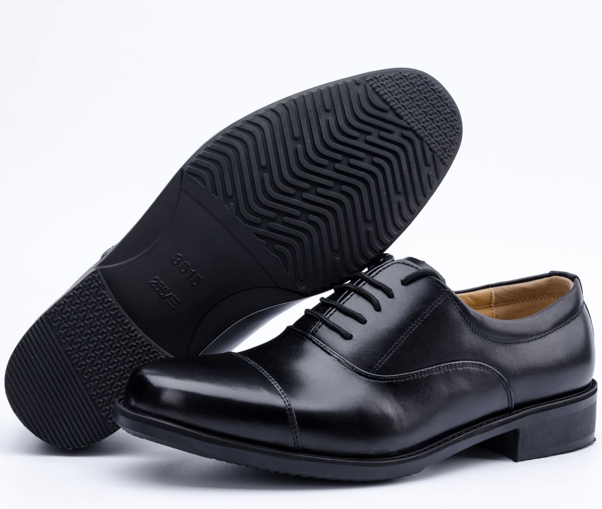 07a皮鞋三接头皮鞋校尉常服皮鞋金猴皮鞋军黑色男免系鞋低腰训练