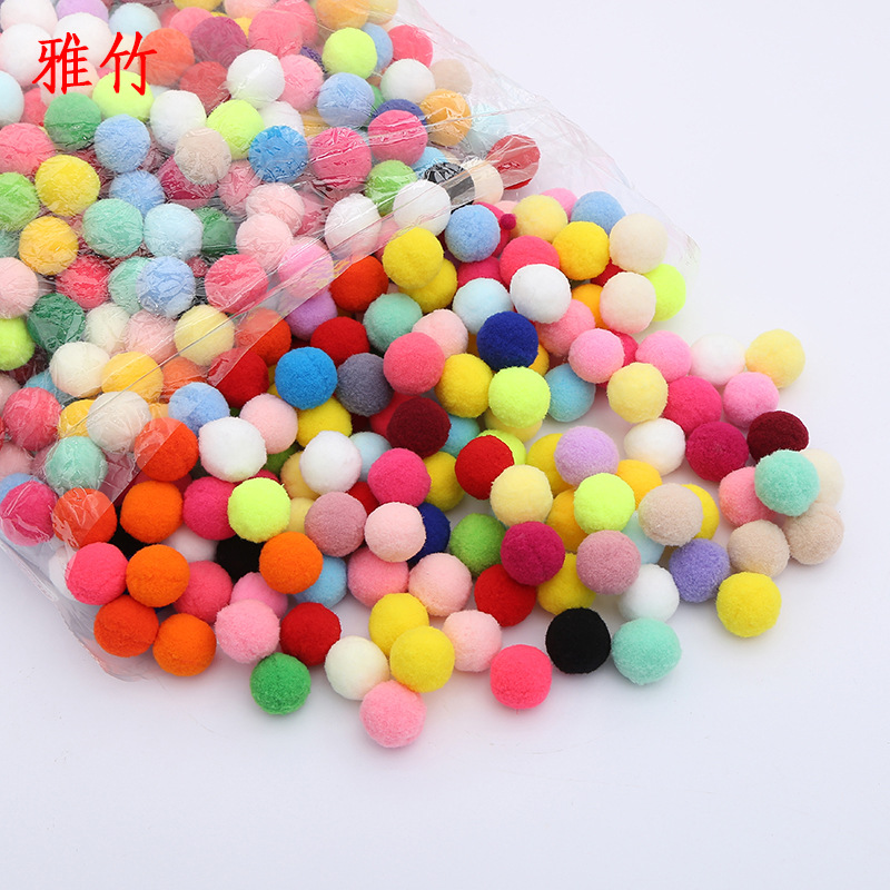 Colorful High Elastic Solid Ball Spot Handmade DIY Plush Ball Accessories Christmas Ornament Accessories Hairy Ball Wholesale