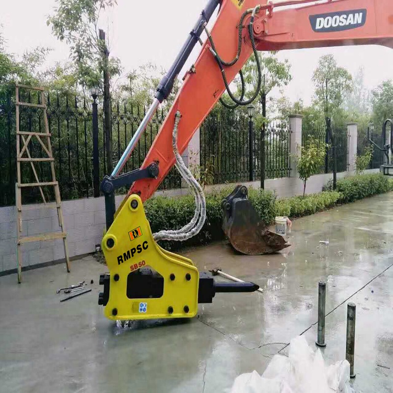 锐猛rm100破碎锤头sb50液压炮炮头三角形直型炮锤炮机破碎器钩机三一