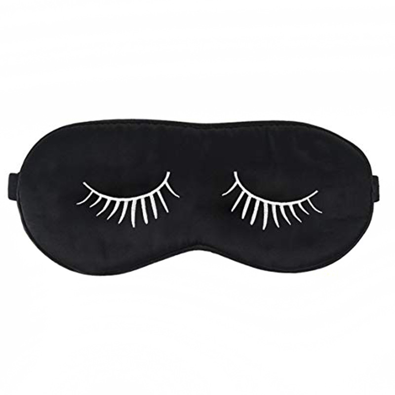 夏季冰敷眼罩旅游遮光眼罩 现代简约日用眼罩蚕丝 刺绣款眼罩