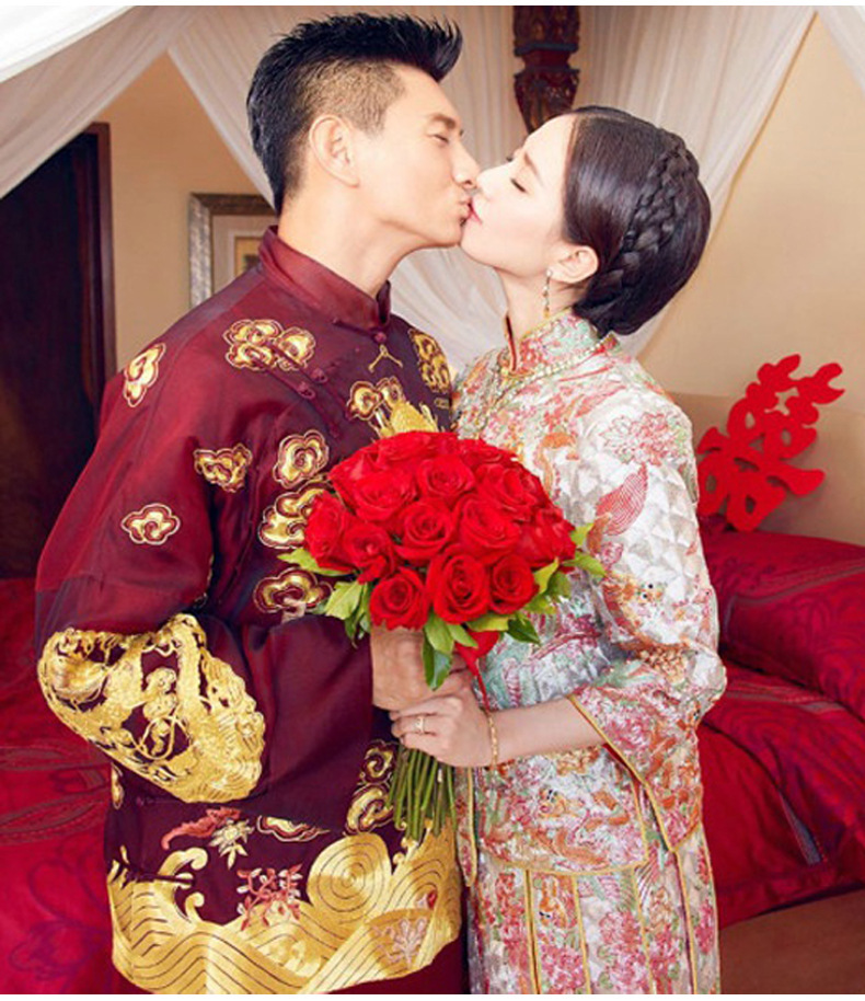 刘诗诗吴奇隆明星结婚礼同款套装秀禾服龙凤褂新娘中式礼服敬酒服
