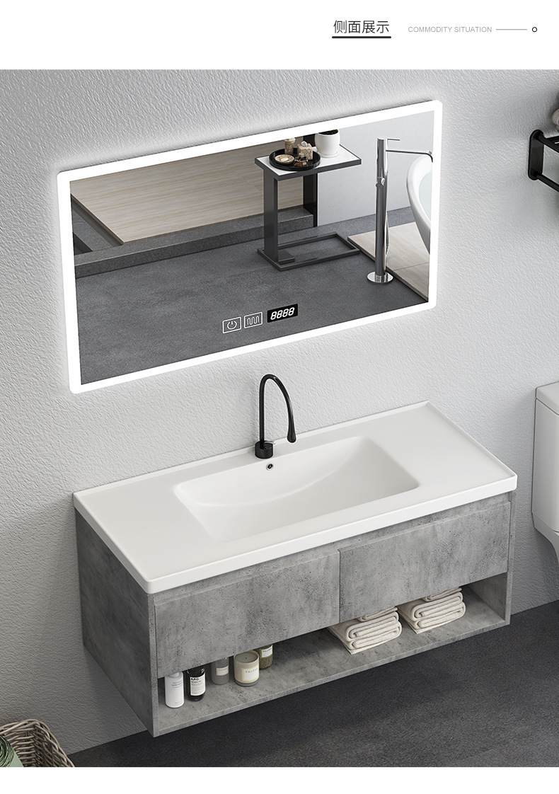 洗手盆组合柜卫浴柜吊柜实木浴室柜北欧浴室柜卫浴洗漱台工厂直销