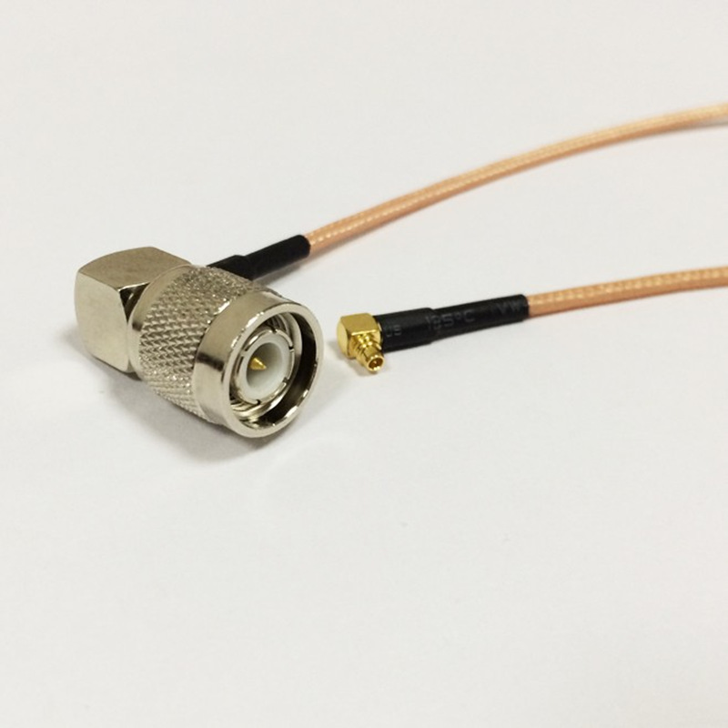 tnc-jw90度弯头接头转mmcx公头弯头 射频同轴rf天线 转接线 rg316