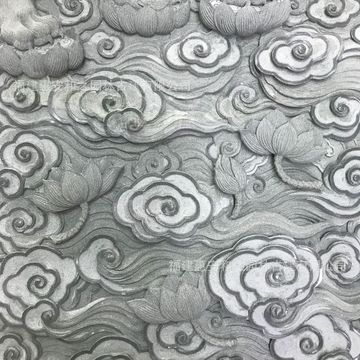 福建罗源青石祥云朵浮雕 古建筑龙虎边浮雕墙堵 惠安和之石雕厂造