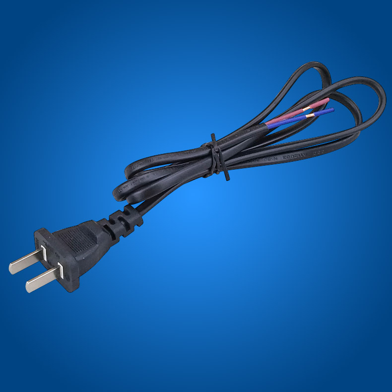 5米黑色两扁插头线