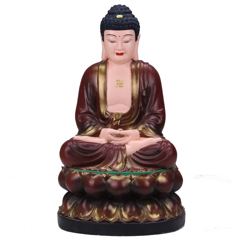 Factory Direct Supply Resin Fiberglass Vairocana Buddha Buddha Statue Home Serving Sakyamuni Buddha Resin Sculpture