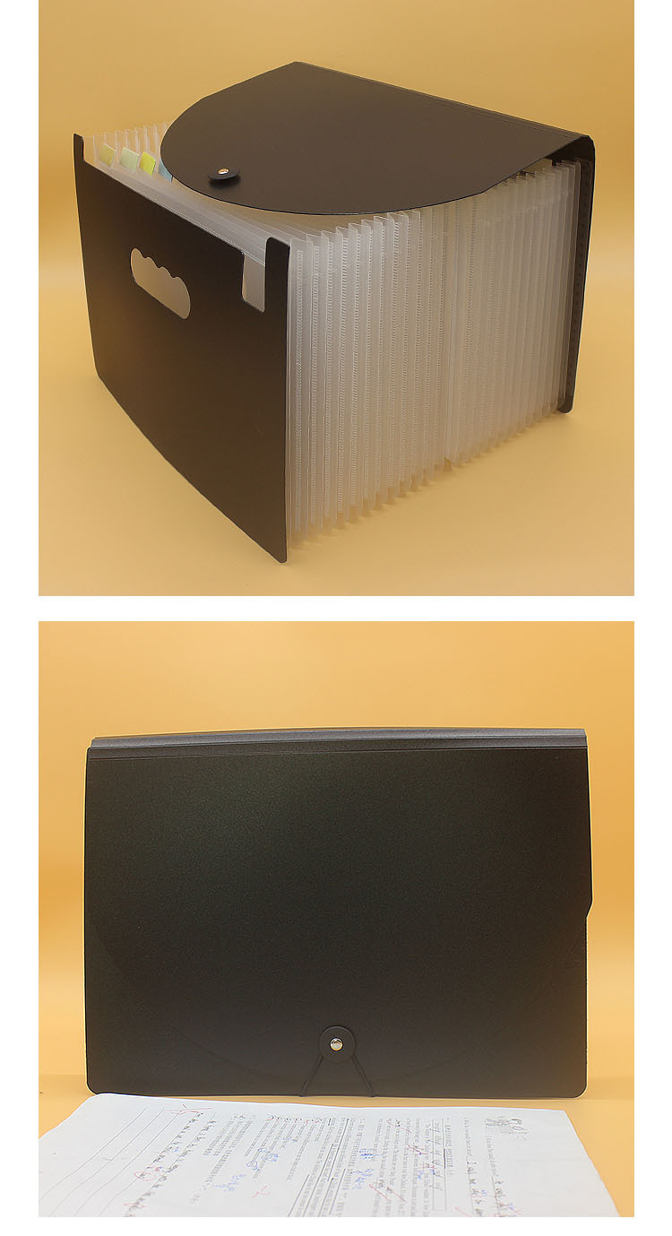 爆款实用型彩虹风琴包文件夹多层分类a4文件夹24层带盖立式风琴夹