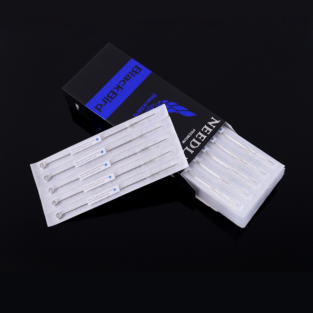 中龙厂家直销黑鸟不锈钢收口圆割线走线消毒针打雾rl/rm/m1蓝点针