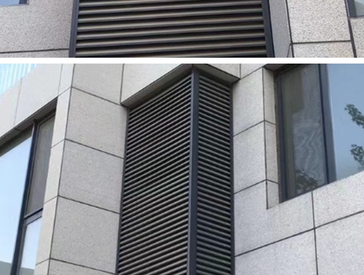 厂家定制铝合金百叶门空调罩防雨百叶加防虫网批发