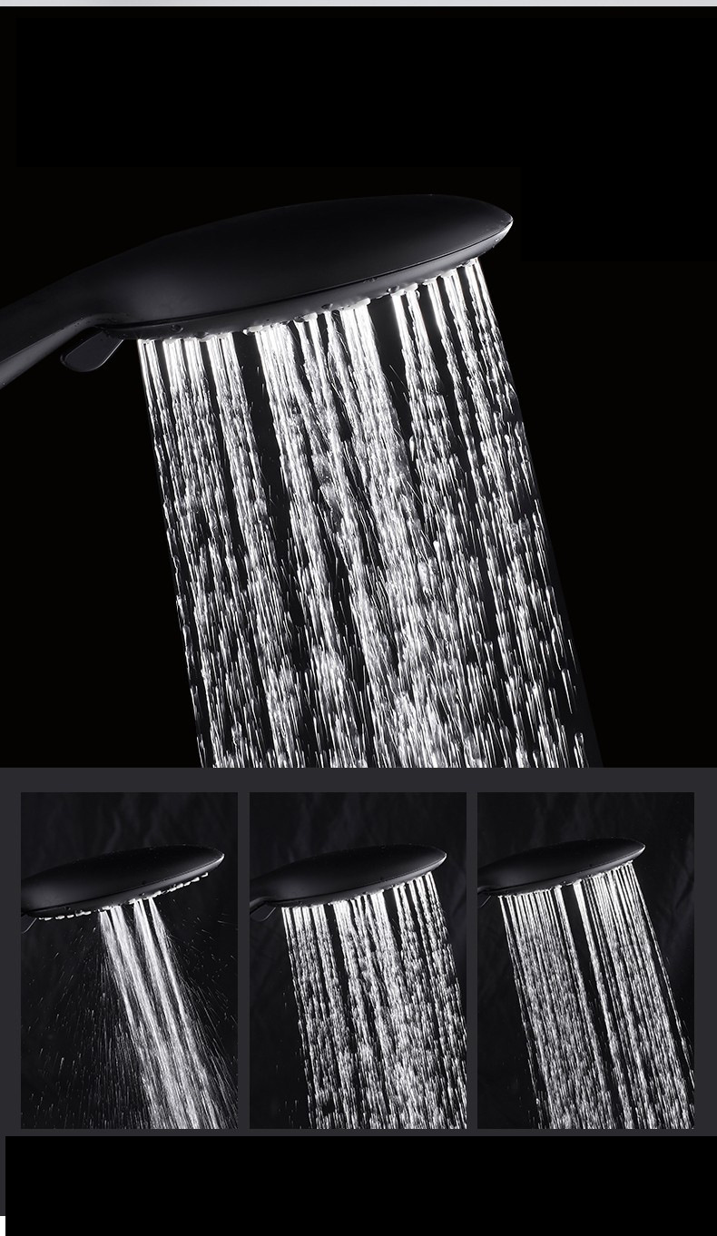 精铜黑色淋浴花洒套装 家用增压淋雨喷头多功能简易花洒厂家直销