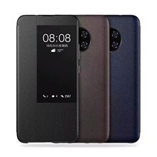 适用于mate30手机壳原装皮套mate30pro 全包智能休眠翻盖保护套